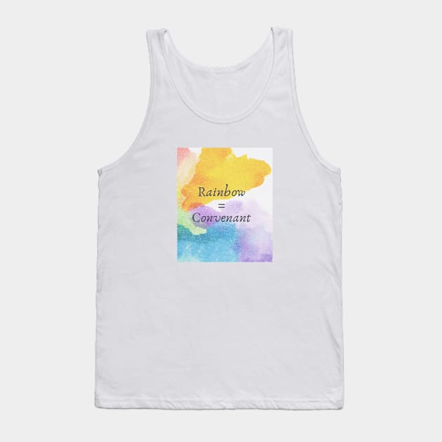 Watercolor Rainbow = covenant Tank Top by Mission Bear